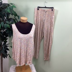 Lauren Conrad 2XPajama Sleep Set Woman’s tank & banded bottom pants floral